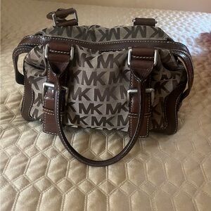 Original Beige and Brown Michael Kors Purse. All leather insets. Great Condition